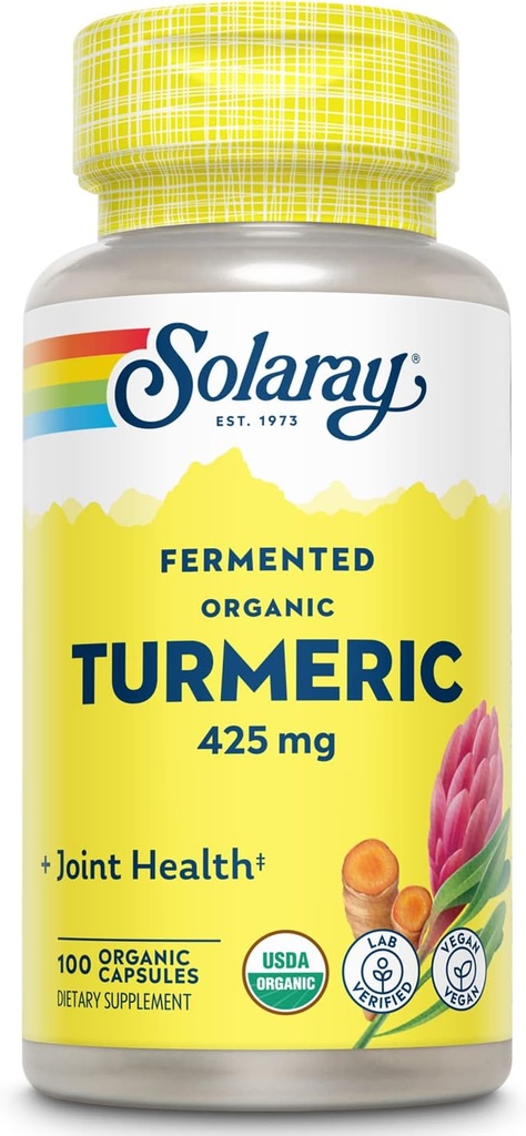 SOLARAY ζυμωμένη κουρκούμη ρίζα 500mg 