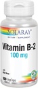 SOLARAY Vitamin B-2 Riboflavin 100 mg with Aloe Vera | Sağlıklı Enerji Metabolism, Skin, Hair & Nails | 100 CT