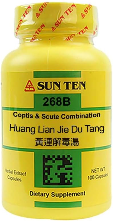 Sun Ten - Κάψουλες Συνδυασμού Coptis & Scute / Huang Lian Jie Du Tang / 黃連解毒湯