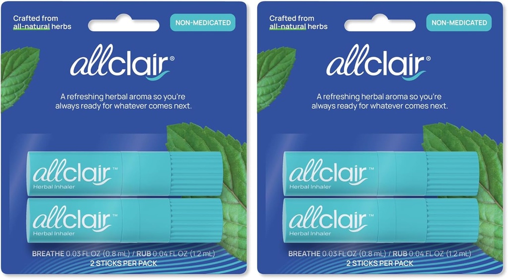 Nausea Relief Inhaler - Hareket Hastalığı, Sabah Hastalığı, İlaçlar, Stres - Hızlı, Doğal, Uyuşturucu Özgür, Sigara içilmeyen Seyahat Temeli - 4 Inhalers Paket