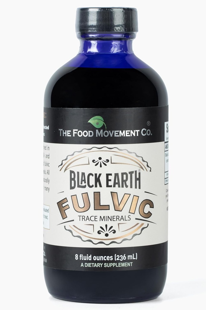 Η κίνηση του φαγητού. Μαύρο Γη Fulvic Acid - Humic Fulvic Minerals με ηλεκτρολύτες για Digestive Υγεία και την αποκατάσταση της άσκησης, 8 oz Trace Minerals συμπλήρωμα