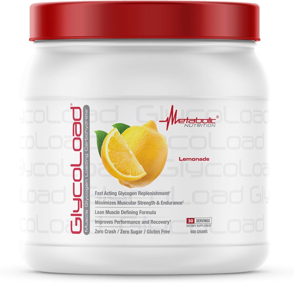 Metabolik Beslenme, Glycoload, 100% Micronized Cyclic Cluster Dextrin Carbohidrat Toz, Kas Glycogen Yükleniyor Carbohidrat, Pre Intra Post Workout Supplement, Lemonade, 600 gm (30 ser)