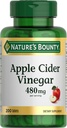Nature's Bounty Apple Cider Vinegar 480 mg Pills, Vegetarian Supplement Plant Based, 200 Tablets