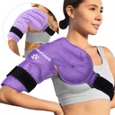 KingPavonini Omuzlu Buz Paketi Rotator Cuff Cold Therapy, Reusable Gel Buz Paketi Injuries, Pain Relief, Swelling, Omuz Cerrahisi, Tendonitis, Bursitis, Mor, Orta Boyut