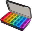 7 gün Pill Box Organiser 3 Times Daily Medicine Storage Box,Cruxer Week Drug Tablet Organizer Moisture-Proof BPA Ücretsiz Seyahat Vitaminleri tutmak için Kutu Sağlama Davası,Cod Liver Oil,Supplements
