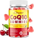 CoQ10 Gummies με PQQ - 400 MG Συνένζυμο Q10 Υψηλής Ικανότητας, Ενισχυμένο με Αγιουρβεντικά Βότανα, Προσαρμοσμένο Mushroom Blend & Προβιοτικά για Καρδιά, Εγκεφαλικό, Ενέργεια, Ανοσία, Κεράσι Γεύση, 60 Vegan Gummies