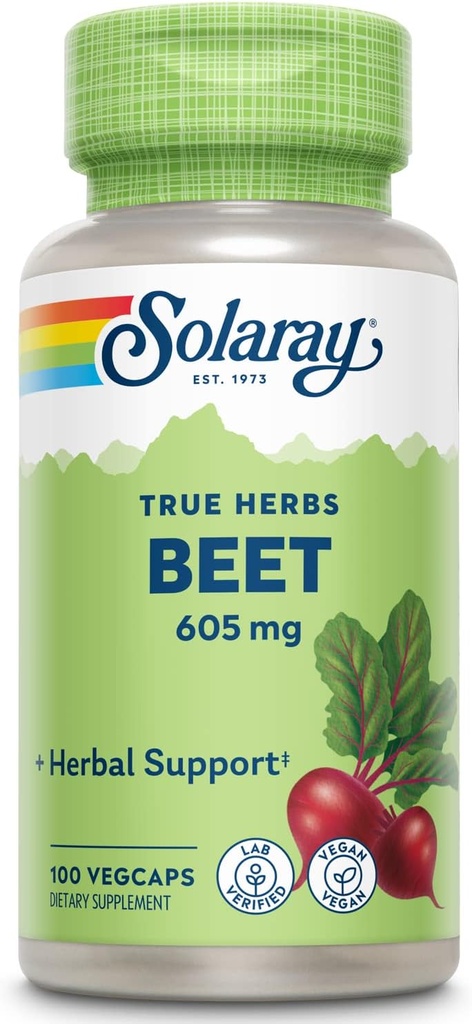 SOLARAY Arıt Kök 605 mg | Cardiovascular Health & Athletic Performance, Kidney, Liver & Blood Health | Non-GMO | Vegan | 100 VegCaps