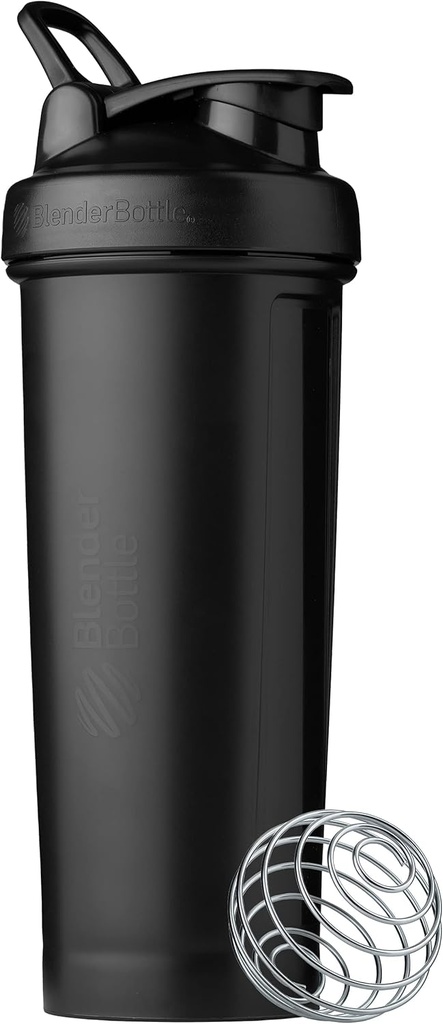 BlenderBottle Classic V2 Shaker μπουκάλι Ιδανικό για πρωτεϊνικές ανακινήσεις και προ προπόνηση, 32-Ounce, μαύρο