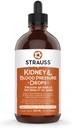 Strauss Kidney & Blood Pressure Drops - Regulates Kan Basıncı & Relieves Water Retention | Kald & Calcified Arteries - 1 Şişeler - 1.