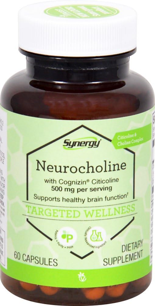 Cog (28) Citicoline 500 Milligram ile Vitacost Synergy Neurocholine - 60 Capsules