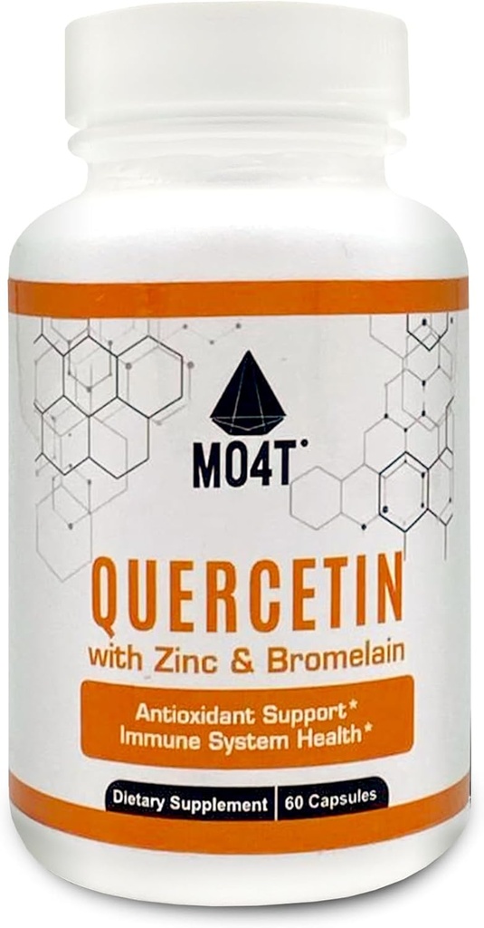 Quercetin & Bromelain ile çinko - Antioksi Destek Immune System Health - Diyetsel Supplement - 60 Capsules 1050 mg Potent Formula