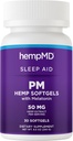 HembMD Hemphe Melatonin Sleep Aid Softgels - 100% Φυσικό Γρήγορο Έλαιο Δράσης - Vegan Non GMO Χωρίς Γλουτένη - Βελτιωμένη Formula for Deep Sleep with Relaxing Blend of Natural Herbs