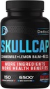 9in1 Skullcap Herb Supplement 5 ay Sağlık Uykusu, Mood & Immune - 6500 mg Chamomile, Lemon Balm, Passion Flower, Ashwagandha & more, Non-GMO, Gluten-Free, 150 Vegans