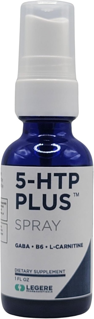 5-HTP Plus GABA, B6, L-Carnitine Supplement Spray 1 fl oz. Uyku ve Rahatlamayı Destekler.
