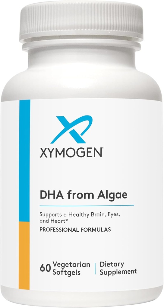 XYMOGEN DHA Algae - DHA Omega-3 Supplement - Beyin, Göz, Kalp + Immune Health (60 Softgels)