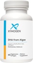 XYMOGEN DHA από την άλγη - DHA Omega-3 συμπλήρωμα - Υποστηρίζει εγκέφαλο, μάτι, καρδιά + ανοσοποιητική υγεία (60 Softgels)