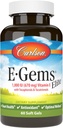 Carlson - E-Gems Elite, 1000 IU (670 mg) Tocopherols ve Tocotrienols, Optimal Wellness, 60 Softgels