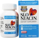 Slo-Niacin B3 500 Mg - Yavaş Salı Niacin for Heart Health, Energy Boost, Health Skin, Health Blood Sugar Levels - 100 Capsules