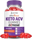Justified Laboratories Ultra Quick Keto ACV Gummies Extreme 2000MG Ultraquick Keto Gummies Apple Cider Vinegar Formated with Pomegranate Beet Buice Powder B12 Vegan Non GMO 60 Gummys