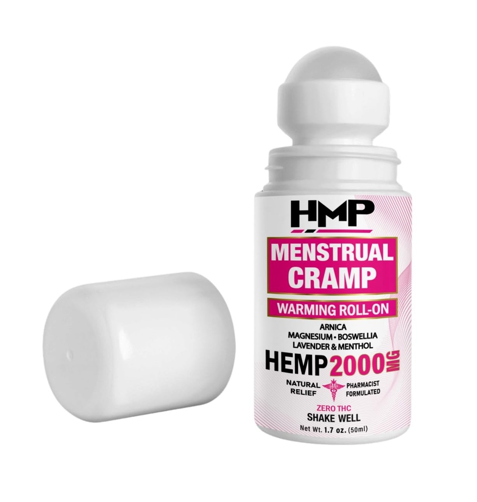 Menstrual Cramp ROLL-ON 2000MG w Arnica & Menthol ABD Doğal Formula 1.7oz