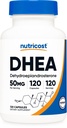 Nutricost DHEA 50mg, 120 κάψουλες - Χωρίς γλουτένη, χωρίς σόγια, μη ΓΤΟ, συμπλήρωμα