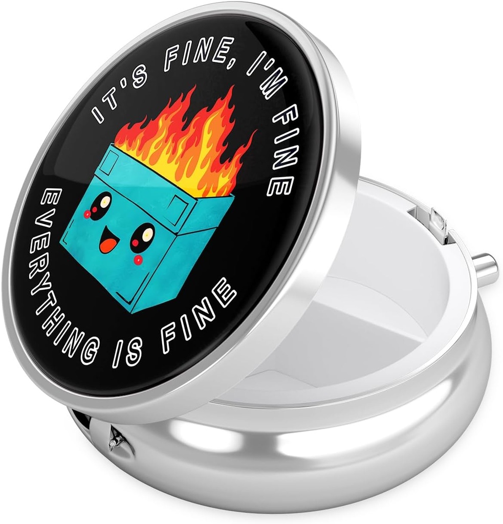 Nipichsha Pill Box, μικρή περίπτωση χάπι για το πουρμπουάρ & τσέπη, χαριτωμένο ταξιδιωτική ιατρική Organizer, φορητός κάτοχος εμπορευματοκιβωτίων ιατρικής για να κρατήσει βιταμίνες, φαρμακευτική αγωγή, ιχθυέλαιο & συμπλήρωμα, χαριτωμένος κάδος