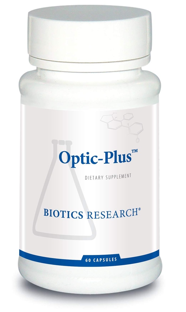 Biotics Research Optik Plus Eye Vitamin & Mineral Support Supplement with Lutein and Zeaxanthin, Sağlıklı Retinal Doku ve Vizyon 60 Capsules