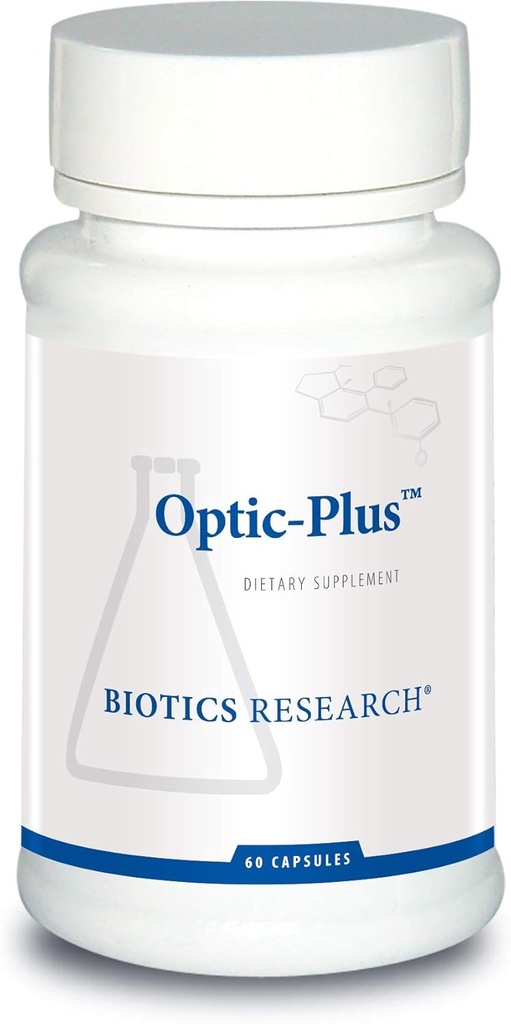 Biotics Research Optik Plus Eye Vitamin & Mineral Support Supplement with Lutein and Zeaxanthin, Sağlıklı Retinal Doku ve Vizyon 60 Capsules