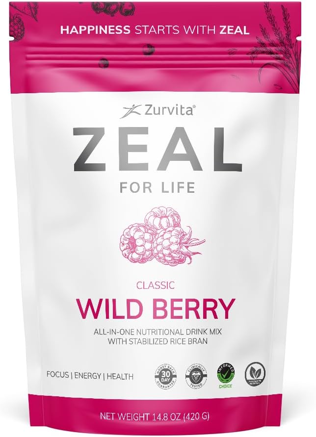 Zurvita - Zeal for Life 30-Day Wellness Bag - Wild Berry (Classic) - Συμπλήρωμα διατροφής για ζωτικότητα, ανοσία και ευεξία - 420 γραμμάρια