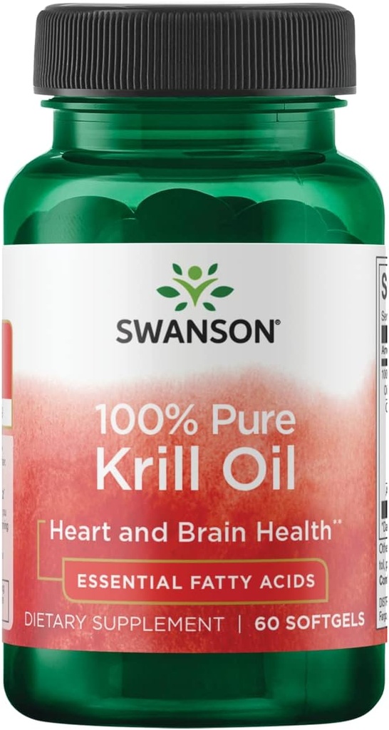 Swanson %100 Pure Krill Oil 500 Milligram 60 Sgels