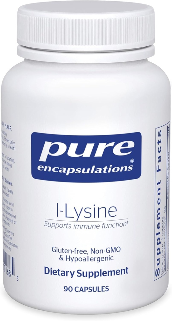 Pure Encapsulations L-Lysine - Temel olarak Amino Asit Supplement for Immune Support & Gum, Lip Health* - L-Lysine HCl - 90 Capsules