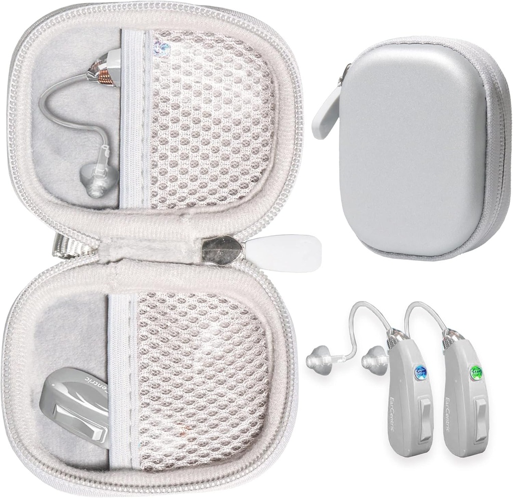 EarCentic EasyCharge Device İşitme Aids ile uyumlu işitme Yardımları için Vakalar da Otofonix Elite/Encore, Banglijian, Britzgo, My Tone, LIGINN, Blaids, Lexie, Tweak (Silver)