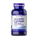 Puritan's Pride Απορροφήσιμο Ασβέστιο 1200 mg Plus Βιταμίνη D3 25mcg 1000 IU με Bone-ActiveTM, 200 Rapid Release Softgels