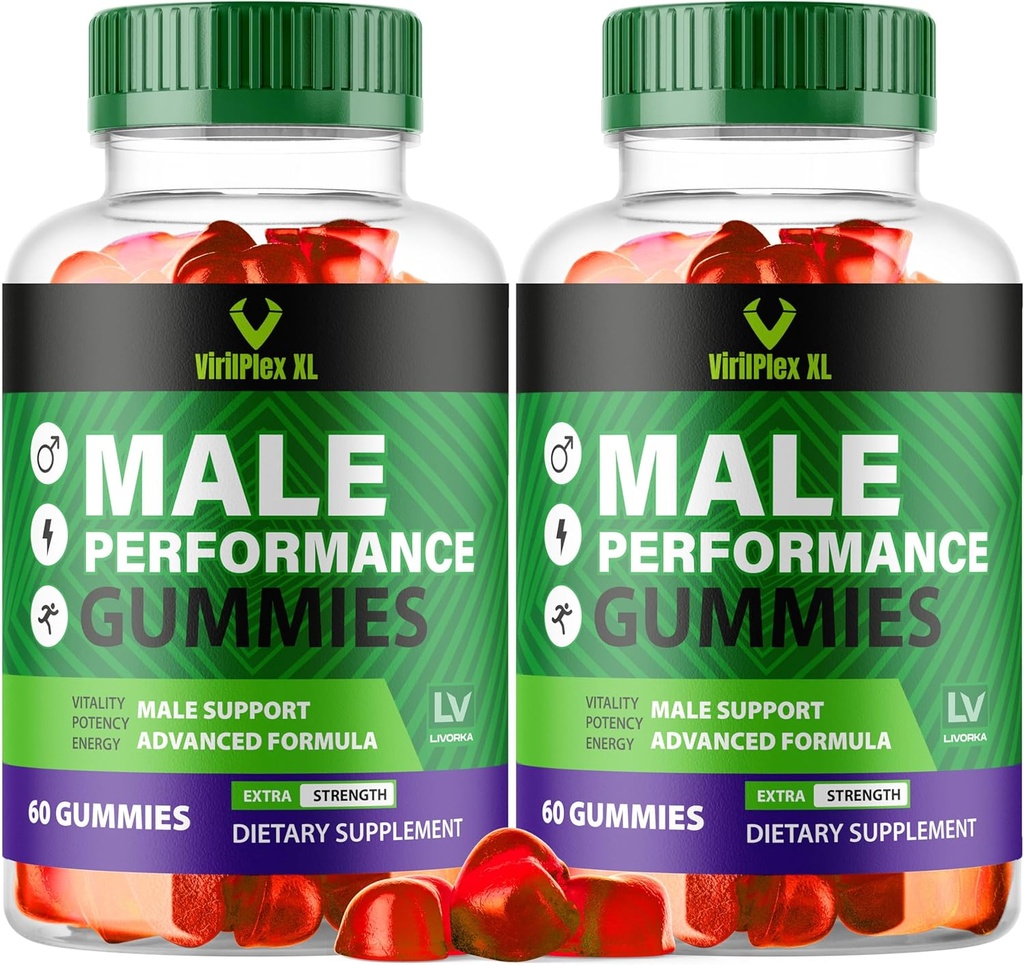 LIVORKA (2 Pack) VirilPlex XL Gummies, 2 Ay için 120 Gummies