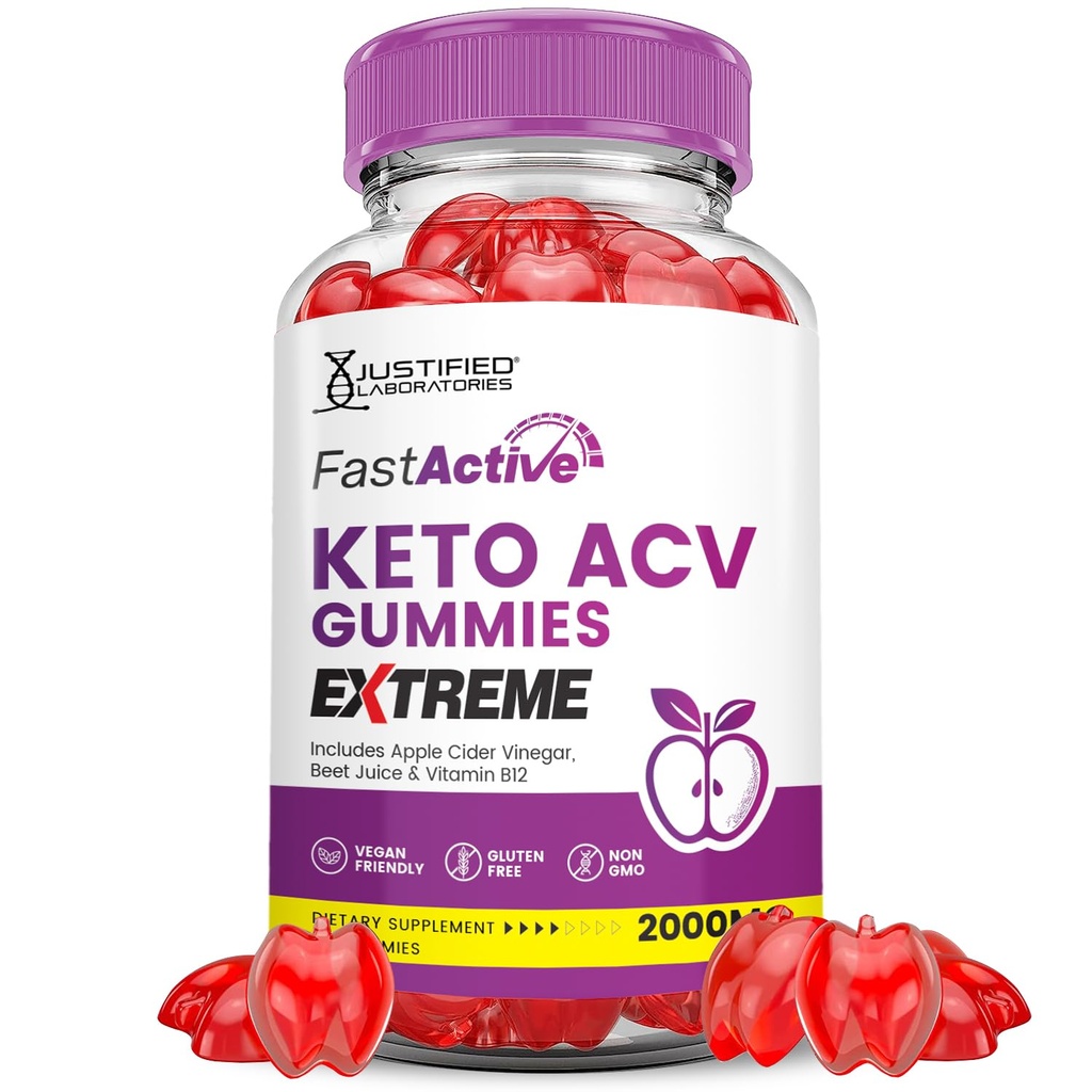 Hızlı Active Active Keto ACV Gummies Extreme 2000MG Fastactive Keto Gummies Apple Cider Vinegar Formulated with Pomegranate Beet Juice B12 Vegan Non GMO 60 Gummys