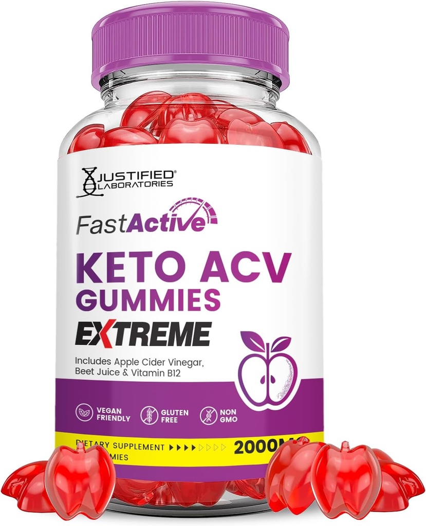 Hızlı Active Active Keto ACV Gummies Extreme 2000MG Fastactive Keto Gummies Apple Cider Vinegar Formulated with Pomegranate Beet Juice B12 Vegan Non GMO 60 Gummys