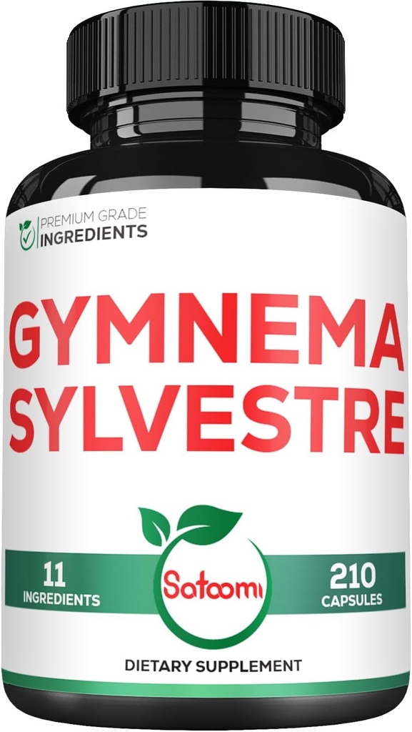 1000mg Συμπληρώματα Gymnema Sylvestre - 210 Κάψουλες - Gymnema Extract 20:1 με Berberine HCl, Quercetin & More - Υποστήριξη για την ανοσοποίηση, Digestive Health & Body Management