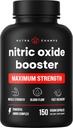 NutraChamps Nitric Oxide Supplement, L-Arginine, L Citrulline Malate, AAKG, Pine Bark, Grape Seed Extract, Extra Strength Nitric Oxide Booster, Nitric Oxide Pills, Strength, Energy, Blood Flow