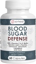 Sugar Shield Defense Supplement - Cinnamon, Chromium, Valvedium, Triple Protection for Heart, Metabolism, Energy - 60 Capsules, Made in USA
