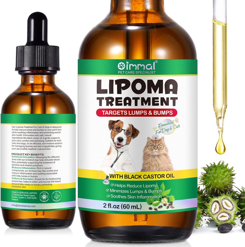 Lipoma Tedavisi Hedefleri Köpekler Lumps ve Bumps 2 fl.oz, Köpekler Kediler için Lipoma Tedavisi, Soften Fatty Lumps & Bumps, Castor Oil for Pets, Supplements Lipoma Remune Support