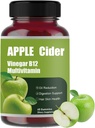 Apple Cider Gummy- Apple Cider Vinegar B12 Multivitamin, Natural Apple Cider Vinegar Gummies - Vinagre de Sidra de Manzana Gomitas - Vegan & Gluten-Free - 60 Gummies (1)