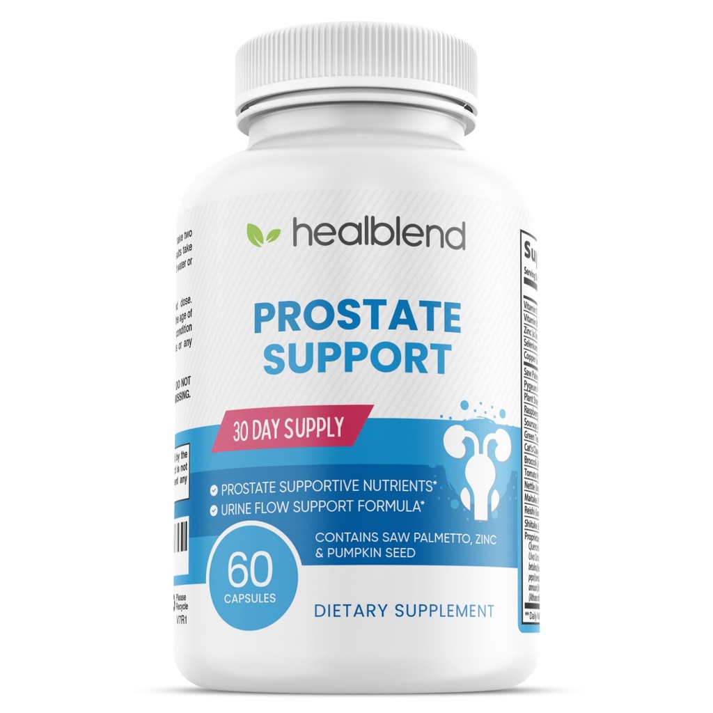 Prostate Formula - Prostate Support Supplement for Men - Saw Palmetto, Pygeum Africanum Toz, çinko, Swing Tohumları - Frequent Urination, improves Sleep & Bladder Discomfort – 60 Capsules