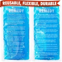 Mükemmel Remedy 2Pack Gel Buz Paketleri Injuries Reusable, Hot & Cold Pack Bu, Dayanıklı, Yumuşak ve Esnek, Hızlı Yardım ve Kurtarma (Mavi, Reg 2PK)