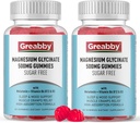 Μαγνήσιο Γλυκινικό Gummies 500mg για την υποστήριξη ύπνου ενηλίκων, Μασώμενο Μαγνήσιο Gummies για γυναίκες & άνδρες, ανακούφιση μυών & παροχή μαγνησίου (120 Gummies)