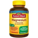 Nature Made Magnezyum L-Threonate with Vitamin C & Vitamin D3, 1800 mg Magnezyum L Threonate, Cognitive Support Magnezyum Supplement, 90 Capsules, 30 Day Supply