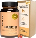 Future Kind Vegan Multivitamins - Cam Şişe & Vegans için Omega 3 DHA, EPA, B12 & D3 Enerji, Focus, & Mood (60 Softgels)