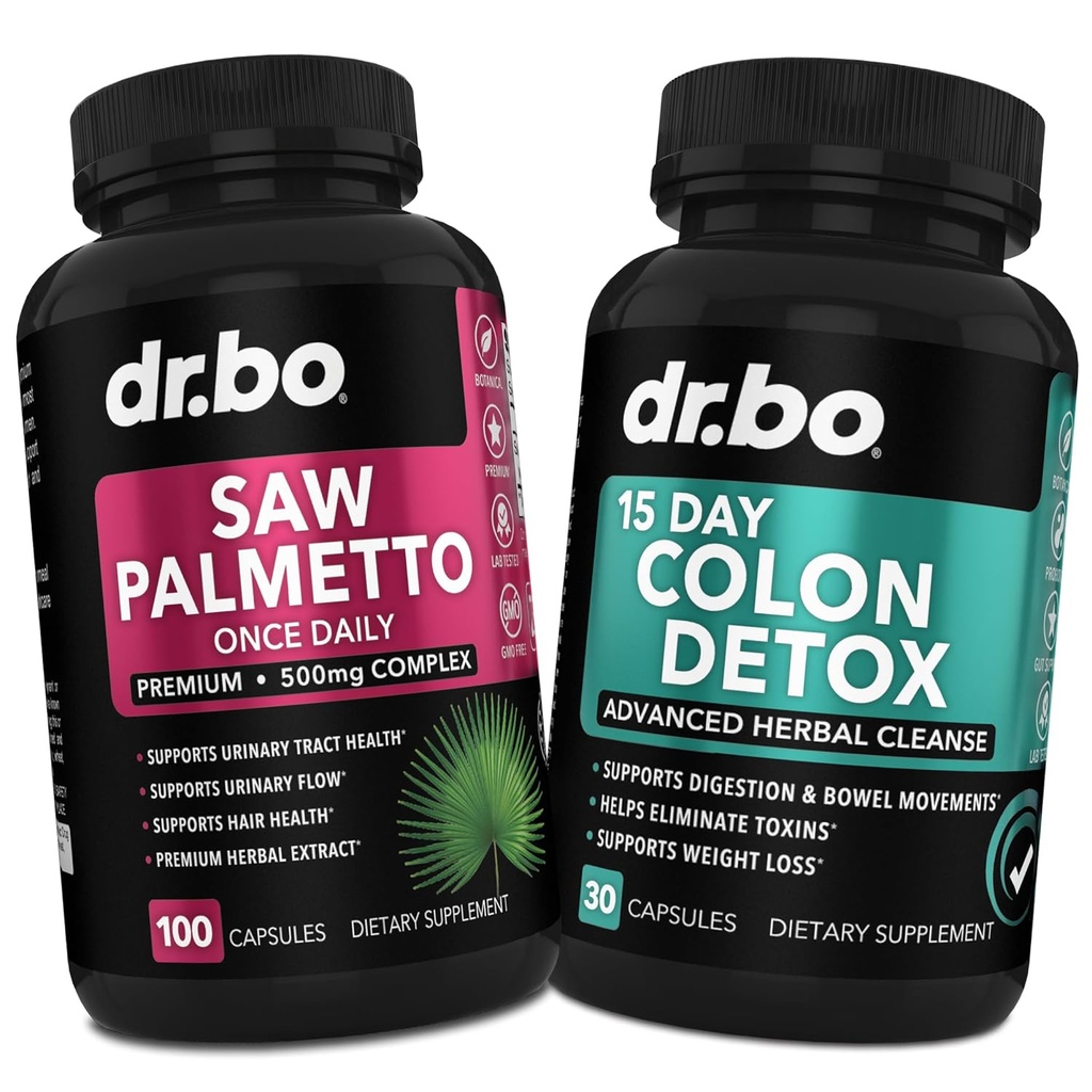 Kadın Saç Kaybı ve Kolon Temizliği için Palmetto - Kadınlar Büyüme ve 15 Gün Koloni Temizlendi Intestinal Detox Pills - Pure Saw Palmetto Saçları Tamam Bowel Hareketi Capsules