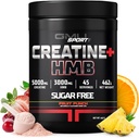 GMU SPORT - HMB Toz ile Kretine Monohidrat - 45 Hizmet, Kretine HMB Supplements, HMB ile Genişleme, Kas Büyüme ve Geliştirilen Enerji, 3G HMB / Fruit Punch