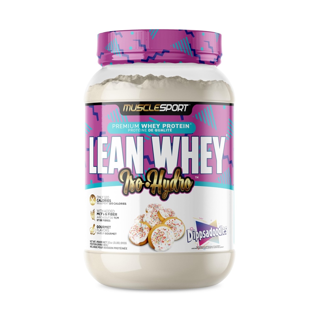 Mysclesport Lean Whey RevolutionTM Protein Powder - Whey Protein Isolate - Χαμηλή θερμίδα, Χαμηλό λίπος, Απίστευτες Γεύσεις - 25g Protein per Scoop (2lb, Dippsadoodles)