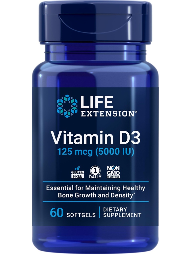 Life Extension DHEA 25 mg Hormon Denge & Vitamin D3 5000IU Bone Health - 100 Capsules & 60 Softgels